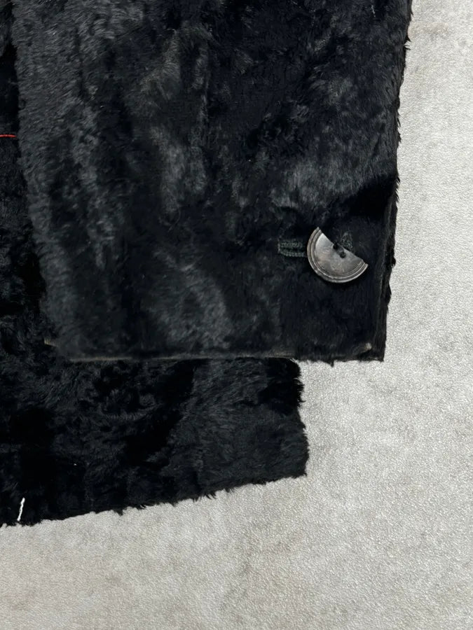 2000s Jean Paul Gaultier Black Fur Velvet Blazer Jacket KObdASE 7