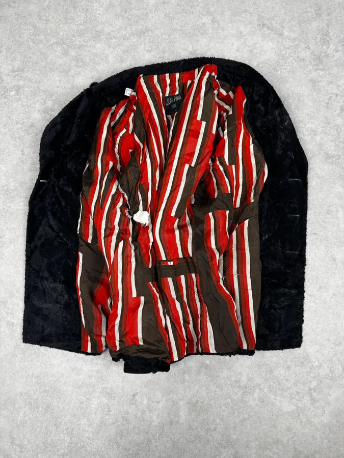 2000s Jean Paul Gaultier Black Fur Velvet Blazer Jacket KObdASE 6