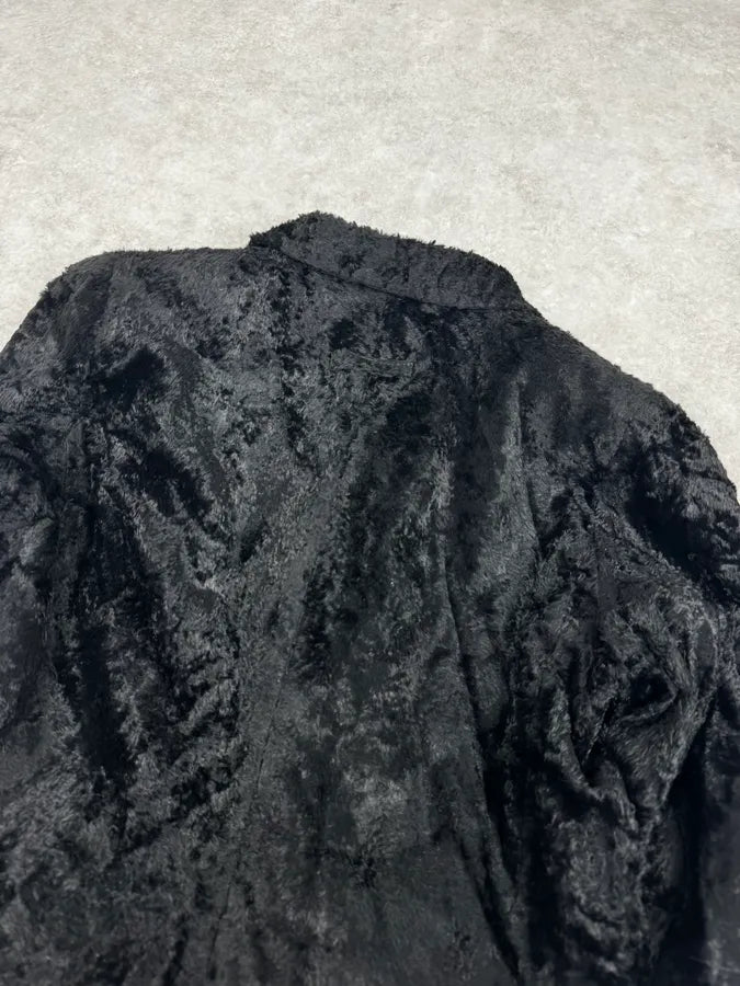 2000s Jean Paul Gaultier Black Fur Velvet Blazer Jacket KObdASE 5