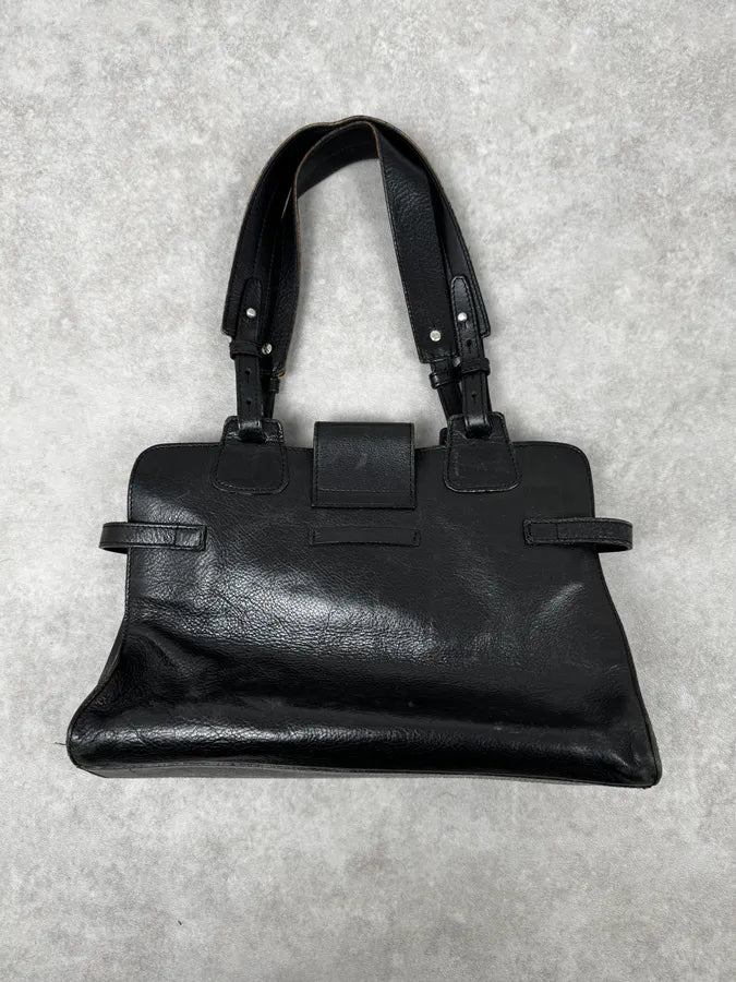 2000s Jean Paul Gaultier Black Handle Leather Bag grKFBMA 3