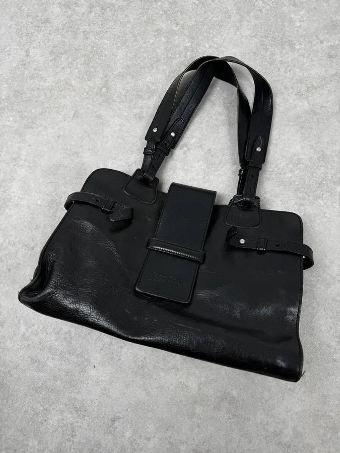 2000s Jean Paul Gaultier Black Handle Leather Bag grKFBMA 4