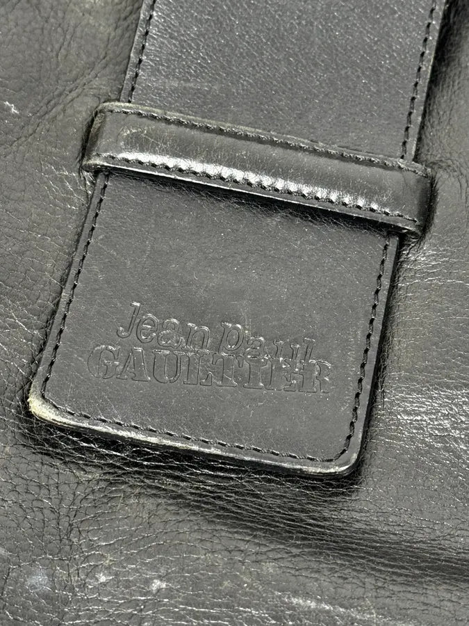 2000s Jean Paul Gaultier Black Handle Leather Bag grKFBMA 9