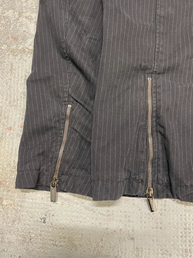 2000s Jean Paul Gaultier Black Hooded Striped Blazer Jacket (L) 7