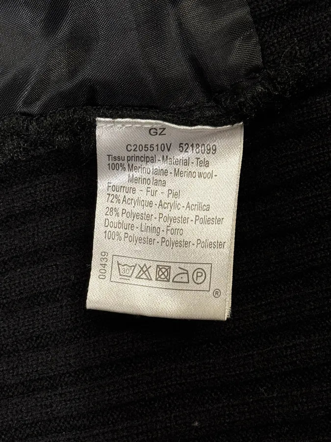 2000s Jean Paul Gaultier Black Hybrid Faux Fur Zip-up Sweater MlmuzFZ 8