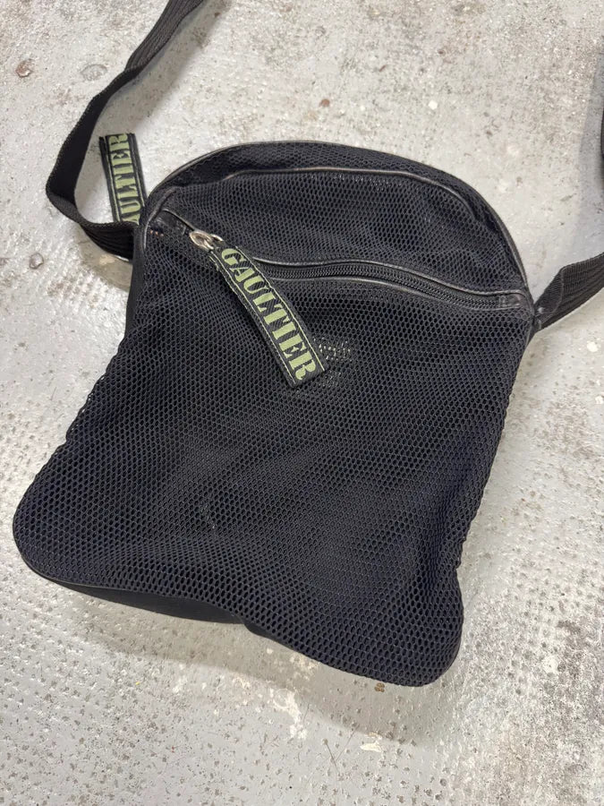2000s Jean Paul Gaultier Black Mesh Shoulder Bag AocKSIn 4
