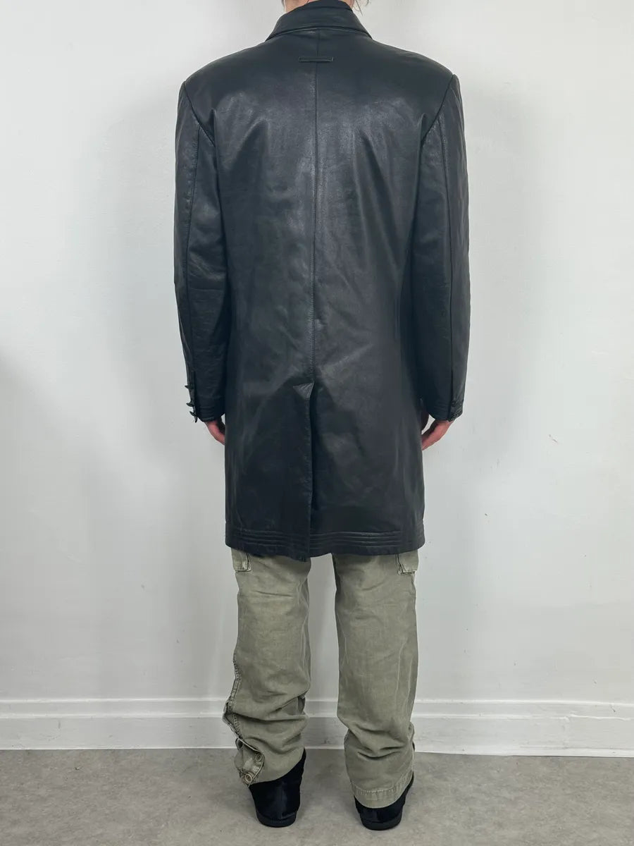 2000s Jean Paul Gaultier Black Premium Leather Long Coat oWccwrX 2