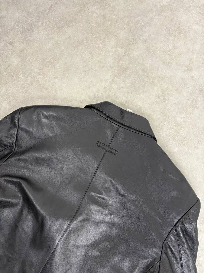 2000s Jean Paul Gaultier Black Premium Leather Long Coat oWccwrX 6