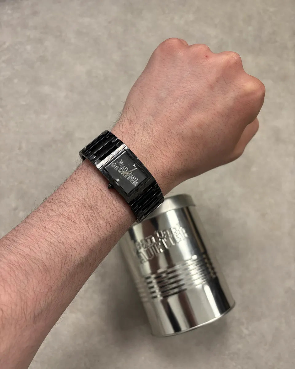 2000s Jean Paul Gaultier Black Rail Watch XLOLZhF 0