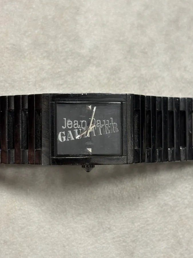 2000s Jean Paul Gaultier Black Rail Watch XLOLZhF 8
