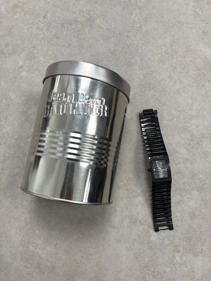 2000s Jean Paul Gaultier Black Rail Watch XLOLZhF 3