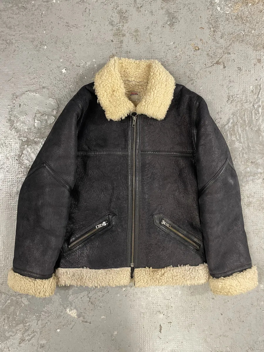 2000s Jean Paul Gaultier Black Shearling Leather Jacket eAfeowy 0
