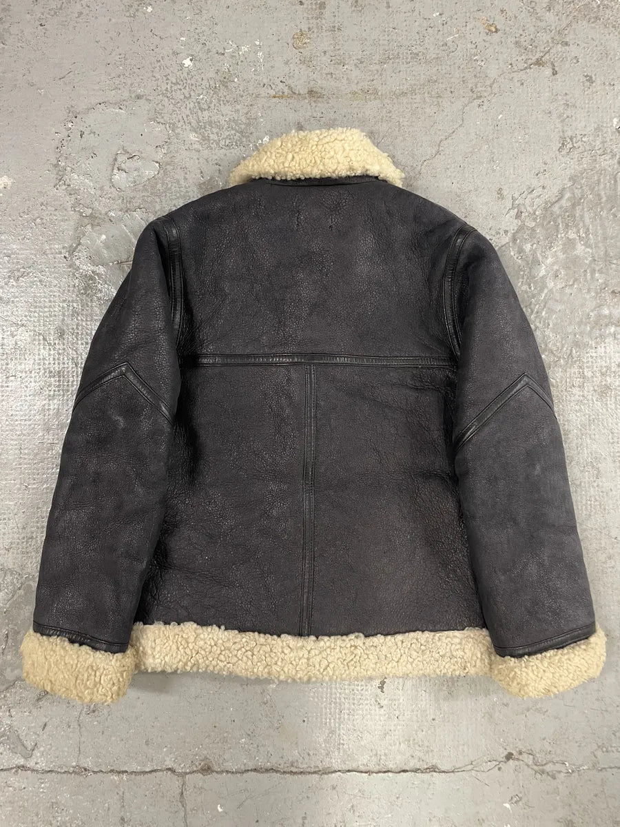 2000s Jean Paul Gaultier Black Shearling Leather Jacket eAfeowy 2