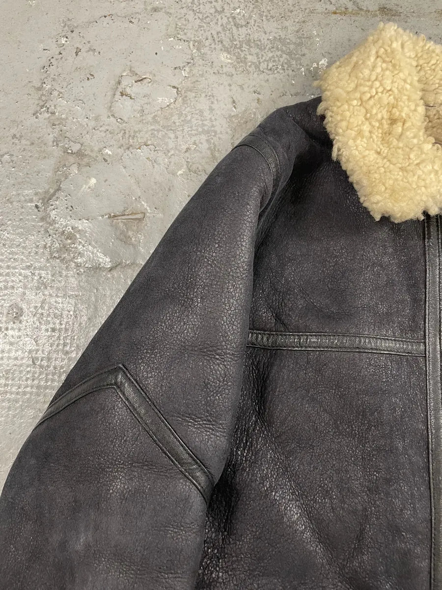 2000s Jean Paul Gaultier Black Shearling Leather Jacket eAfeowy 4