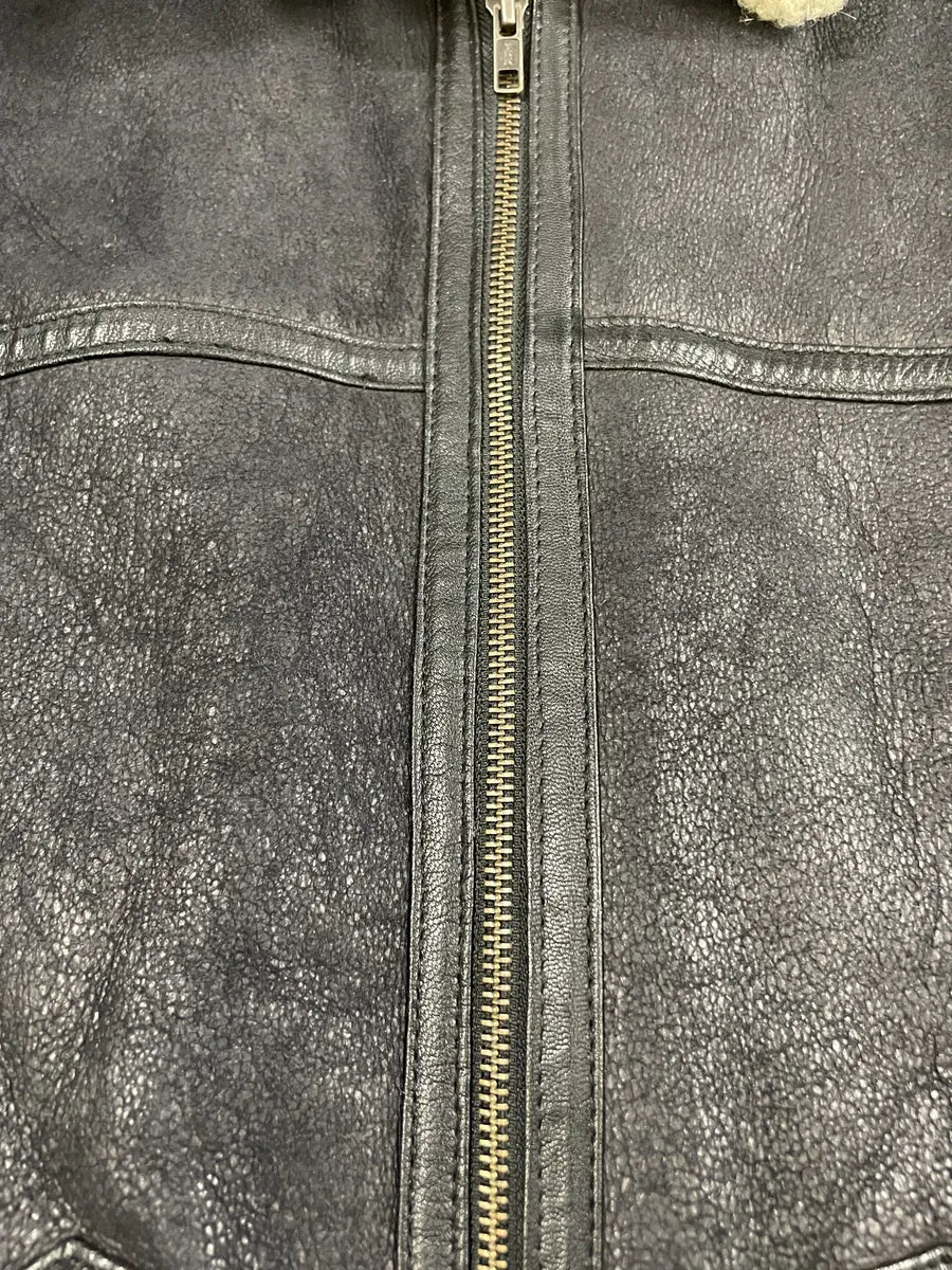 2000s Jean Paul Gaultier Black Shearling Leather Jacket eAfeowy 5