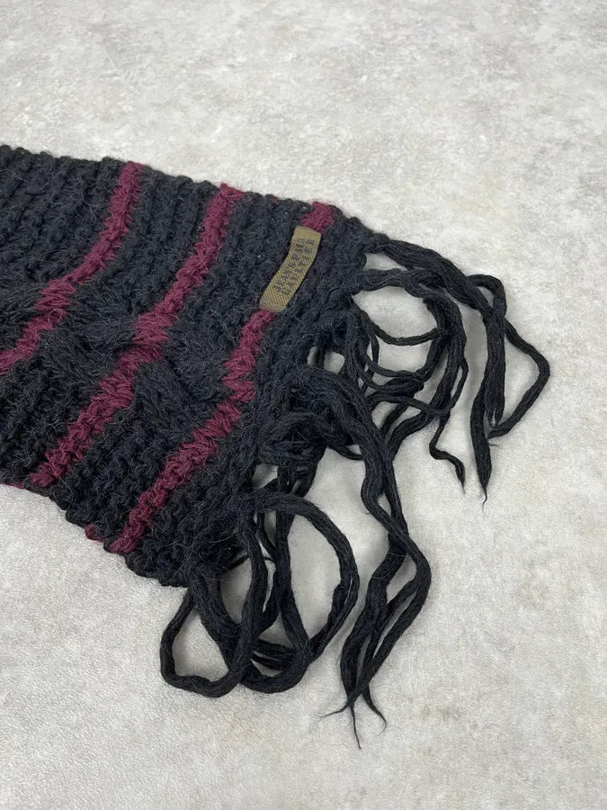 2000s Jean Paul Gaultier Black Wool Scarf SHYvazI 5