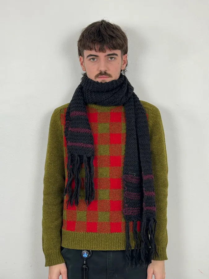 2000s Jean Paul Gaultier Black Wool Scarf SHYvazI 1