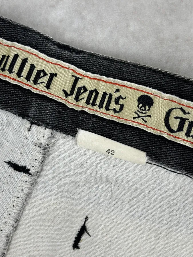 2000s Jean Paul Gaultier Black Yellow Trompe LOeil Jeans dLtJpOb 9