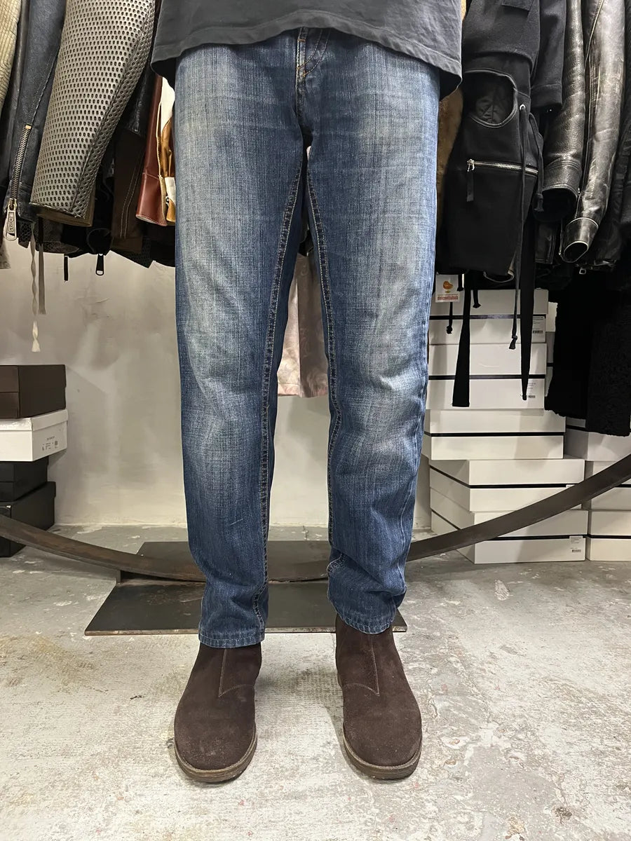 2000s Jean Paul Gaultier Blue Brut Denim Jeans dAGNFRN 2