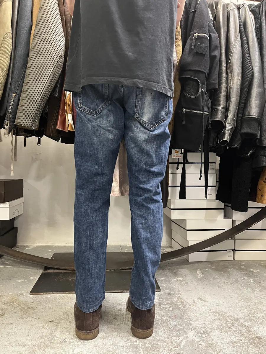 2000s Jean Paul Gaultier Blue Brut Denim Jeans dAGNFRN 2