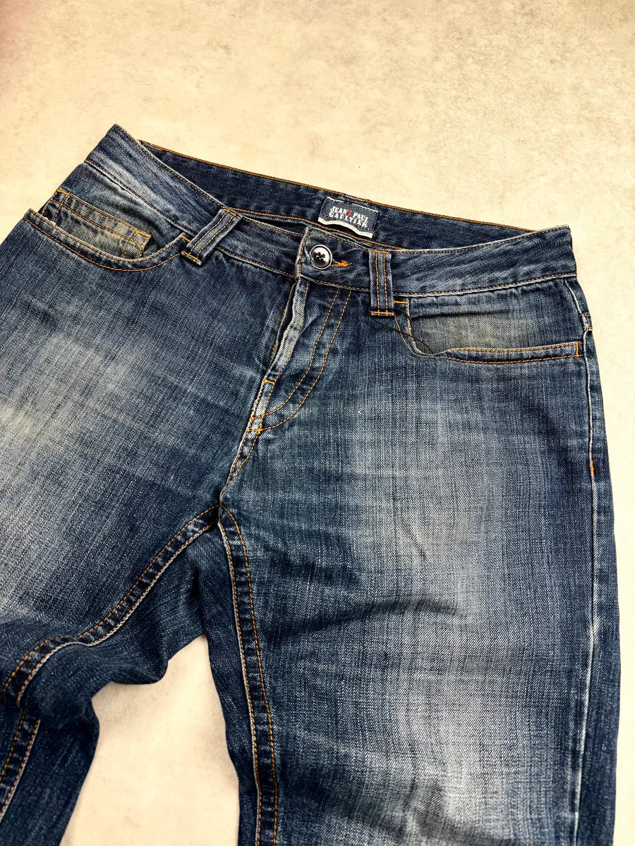 2000s Jean Paul Gaultier Blue Brut Denim Jeans dAGNFRN 5