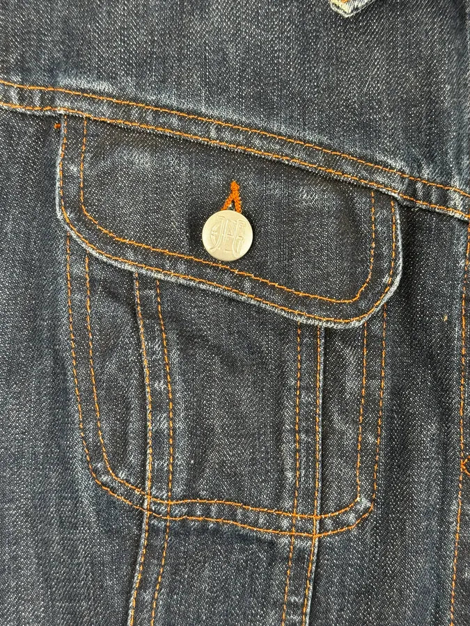 2000s Jean Paul Gaultier Blue Elastic Sleeveless Vest Denim Jacket NgQmWHx 7