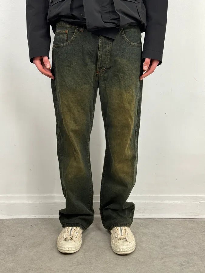 2000s Jean Paul Gaultier Blue Faded Denim Jeans ZVikiOf 1
