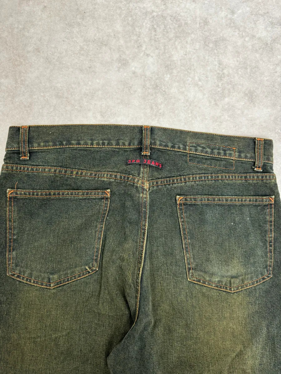 2000s Jean Paul Gaultier Blue Faded Denim Jeans ZVikiOf 8