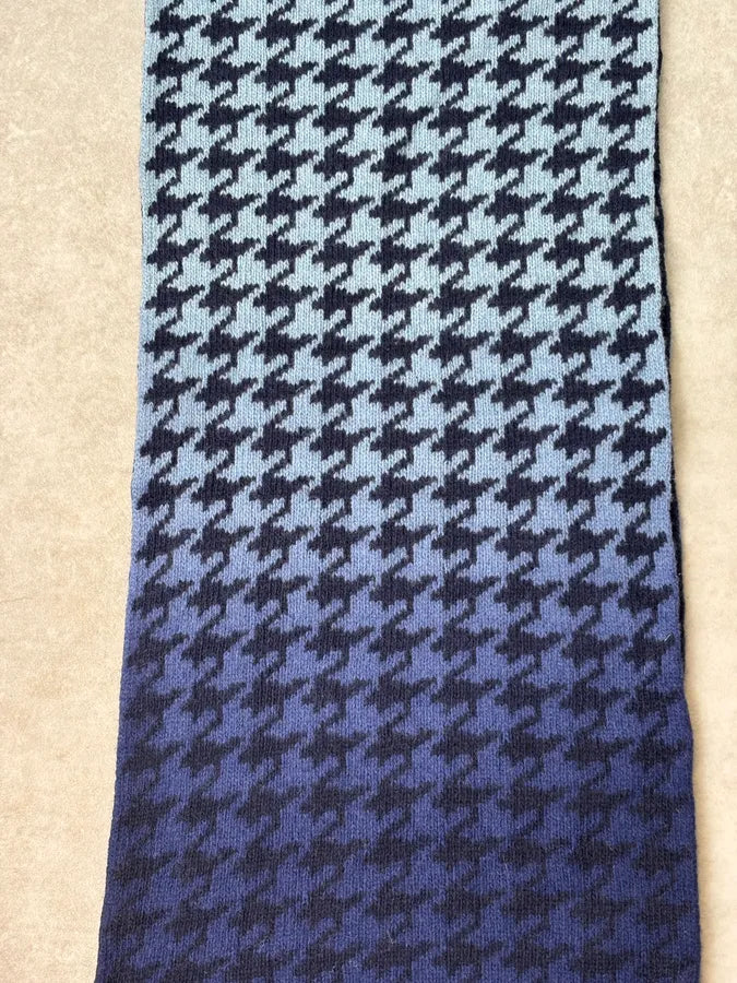 2000s Jean Paul Gaultier Blue Gradient Checkered Rock Scarf NVUQVpF 4