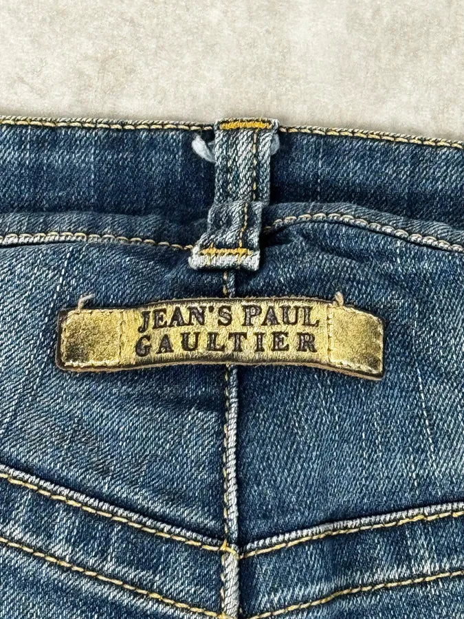 2000s Jean Paul Gaultier Blue Rebel Denim Jeans OGWOBBV 9