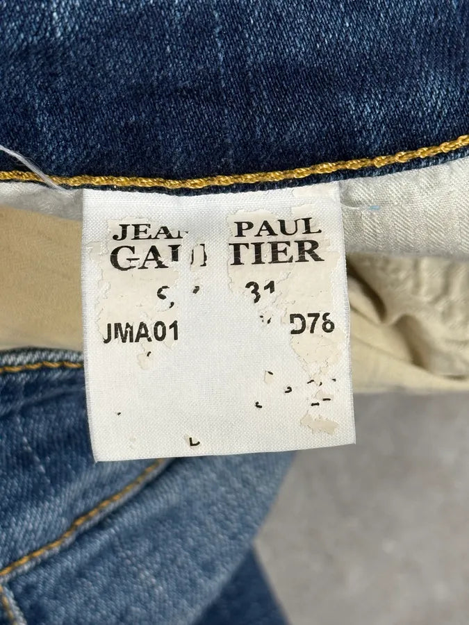 2000s Jean Paul Gaultier Blue Rebel Denim Jeans OGWOBBV 11