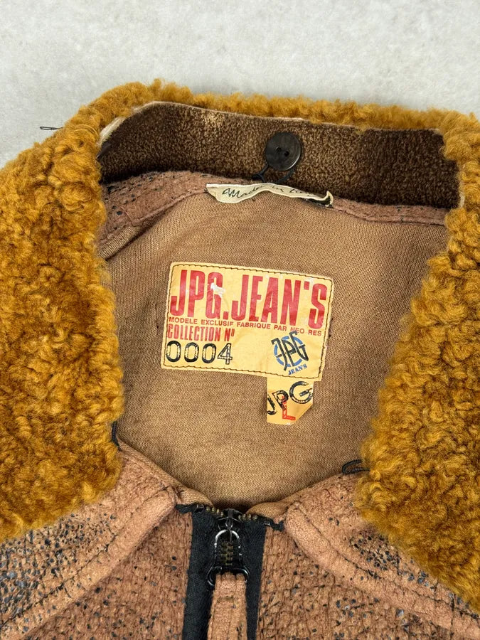 2000s Jean Paul Gaultier Brown Aged Raw Cotton Jacket WDDsXOg 4