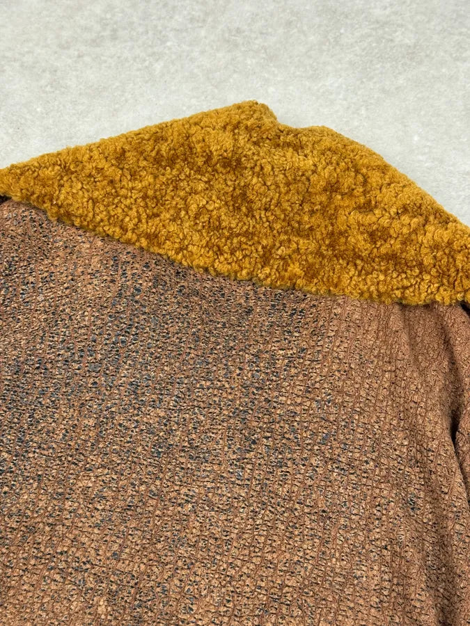 2000s Jean Paul Gaultier Brown Aged Raw Cotton Jacket WDDsXOg 6