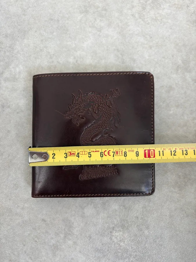 2000s Jean Paul Gaultier Brown Dragon Leather Wallet iNKHONj 8