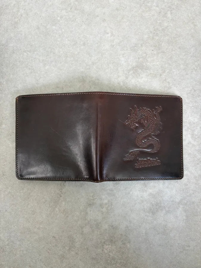 2000s Jean Paul Gaultier Brown Dragon Leather Wallet iNKHONj 2