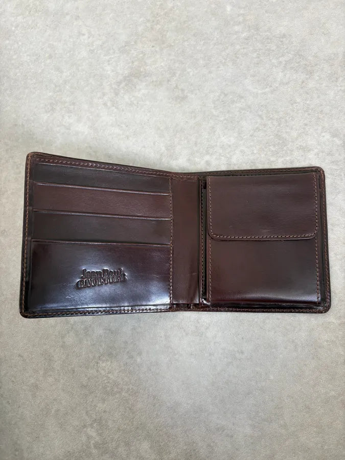 2000s Jean Paul Gaultier Brown Dragon Leather Wallet iNKHONj 3