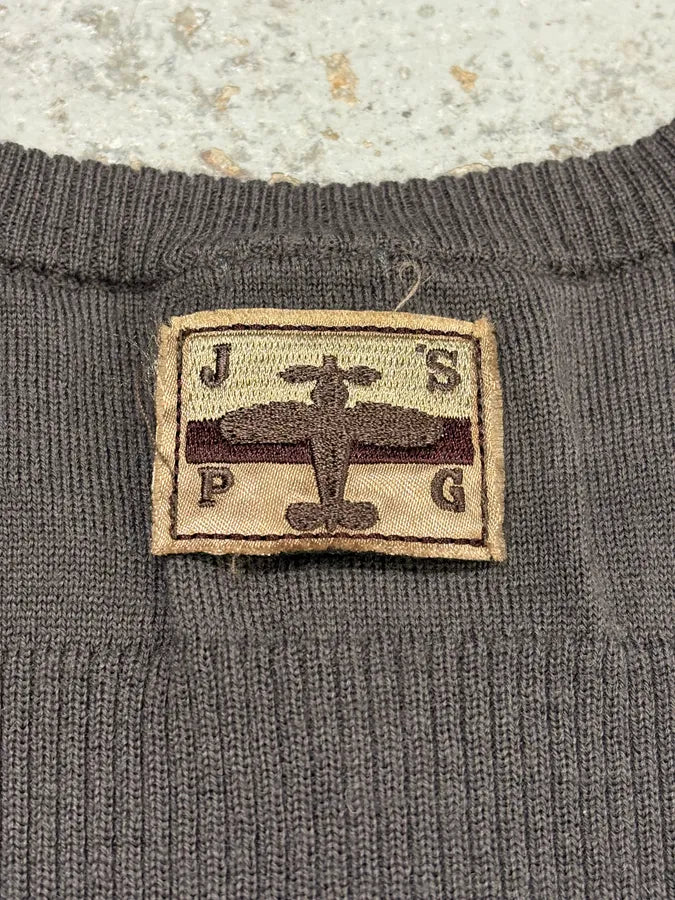 2000s Jean Paul Gaultier Brown Henley Sweater gGqhVBM 6