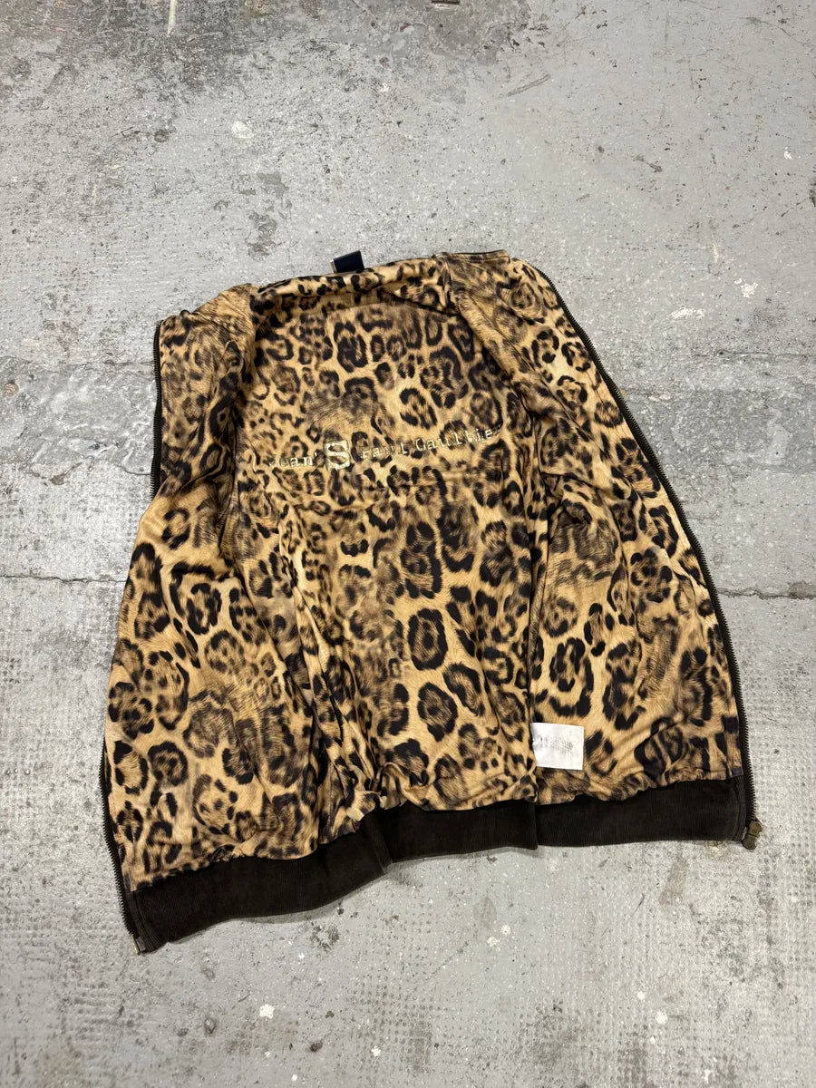 2000s Jean Paul Gaultier Brown Leopard Outlaws Territory Vest Zip-up (S) AFtRQLf 5