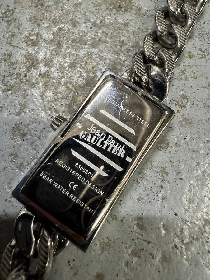 2000s Jean Paul Gaultier Chain Bracelet Watch xwbuLcZ 5