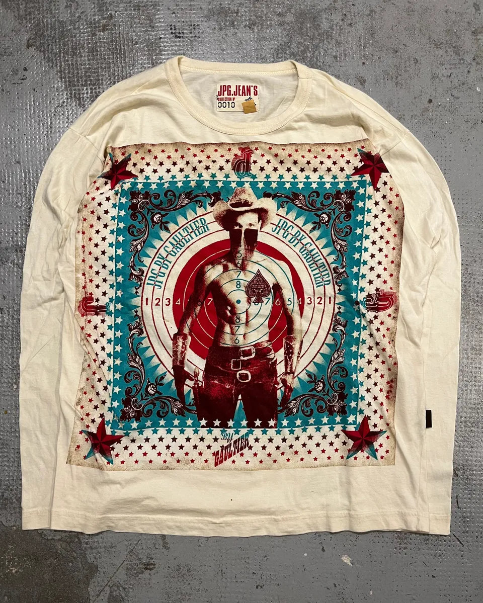 2000s Jean Paul Gaultier Cow-Boy Target Creamy Longsleeves ztVidNK 3