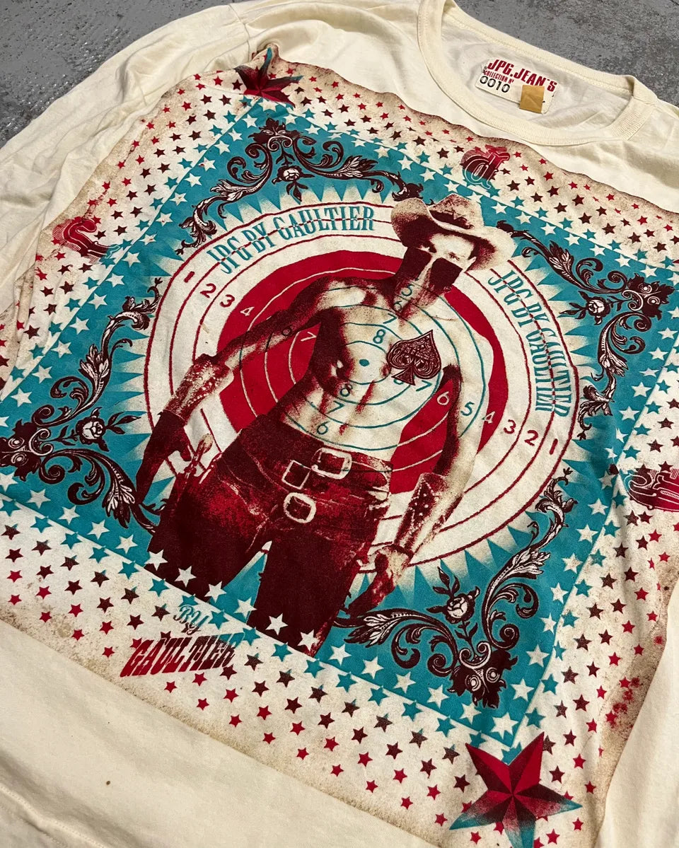 2000s Jean Paul Gaultier Cow-Boy Target Creamy Longsleeves ztVidNK 5