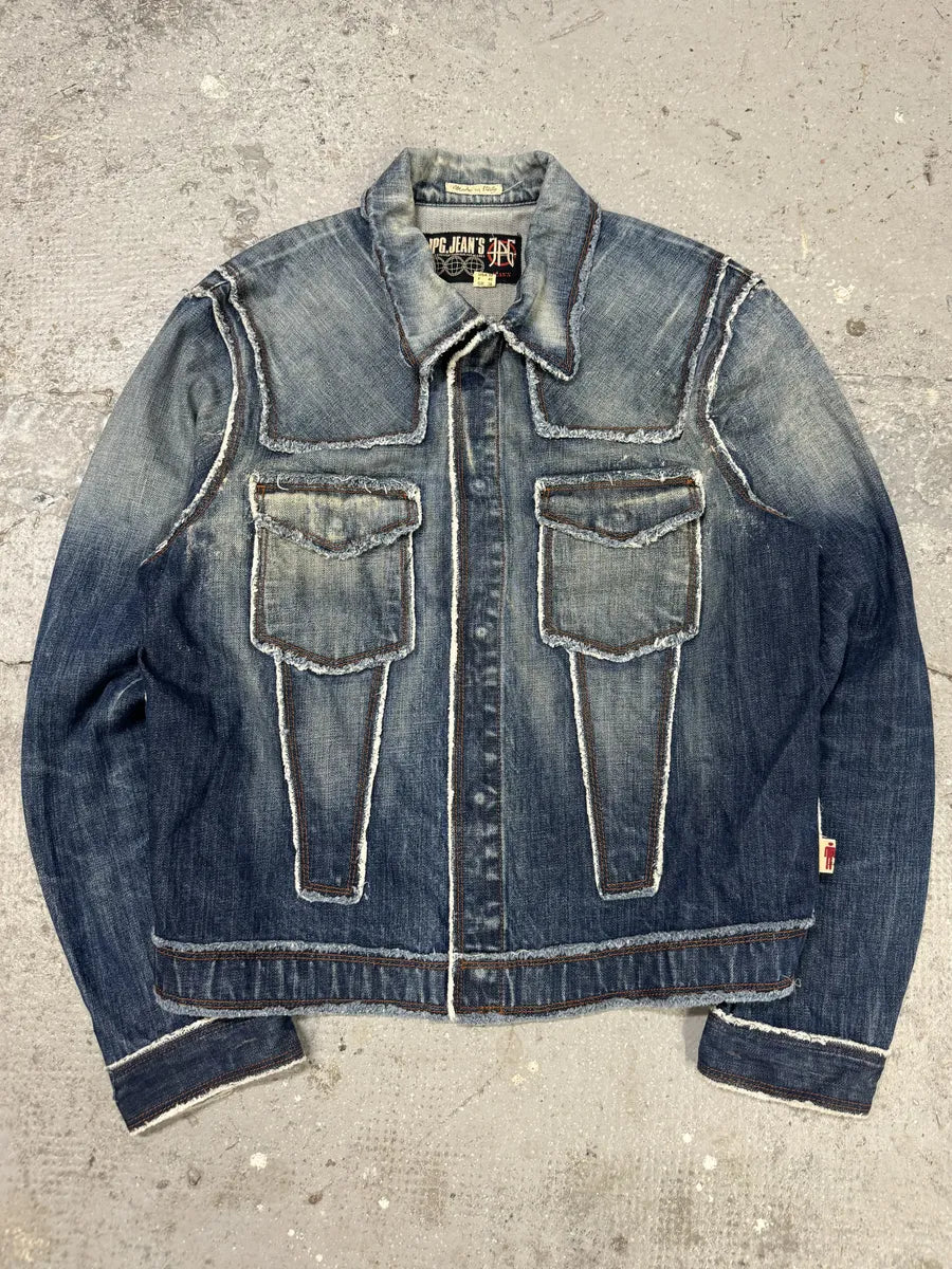 2000s Jean Paul Gaultier Cowboy Paneled Denim Jacket (S/M) 0