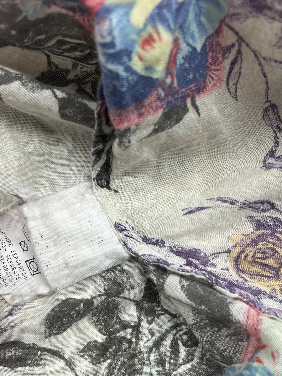 2000s Jean Paul Gaultier Cream Floral Currency Shirt EsYbyla 9
