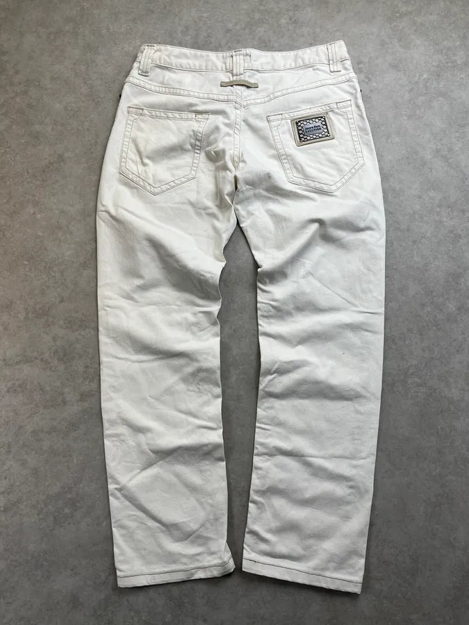 2000s Jean Paul Gaultier Cream Straight Leg Jeans lghWKnF 6