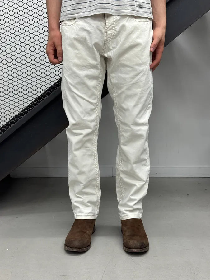 2000s Jean Paul Gaultier Cream Straight Leg Jeans lghWKnF 1