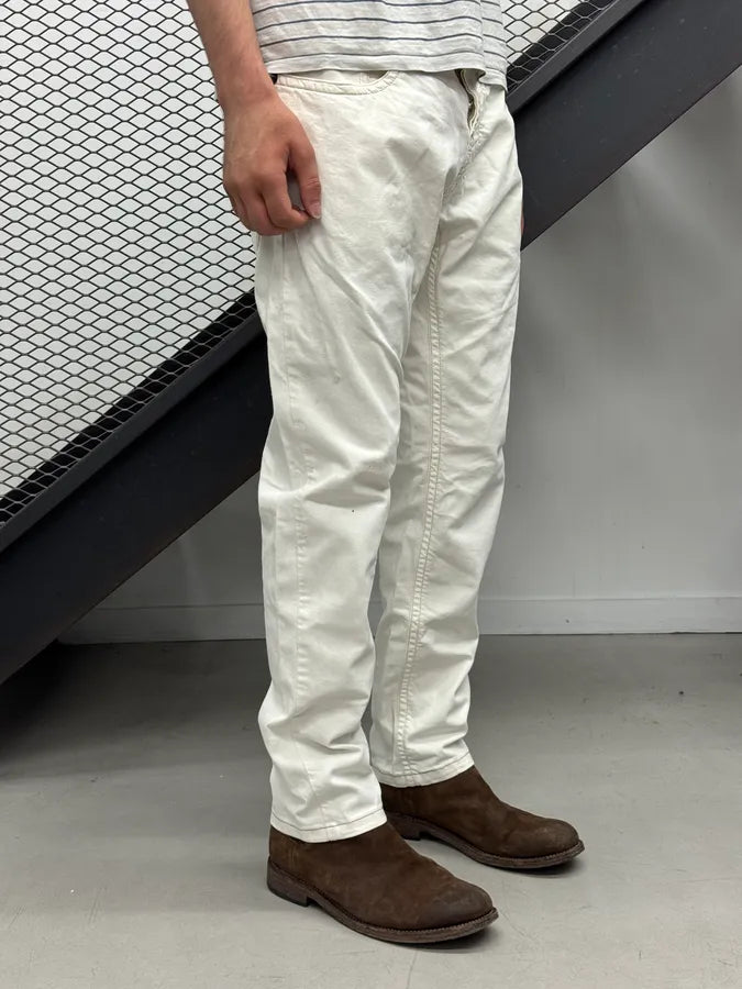 2000s Jean Paul Gaultier Cream Straight Leg Jeans lghWKnF 2