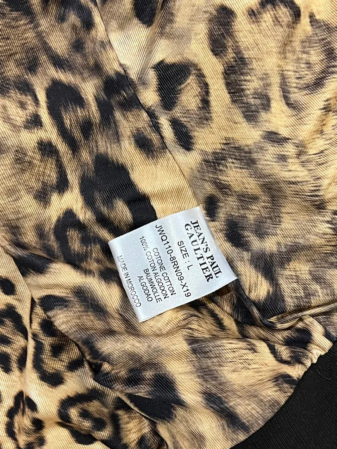 2000s Jean Paul Gaultier Cross Outlaw Leopard Lining Zip-Up Vest SHfNLmz 9