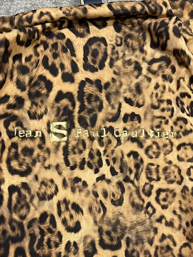 2000s Jean Paul Gaultier Cross Outlaw Leopard Lining Zip-Up Vest SHfNLmz 7