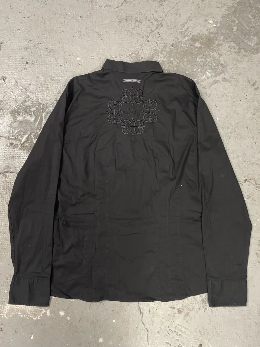 2000s Jean Paul Gaultier Dinasty Black Shirt (M) OVwEANK 1