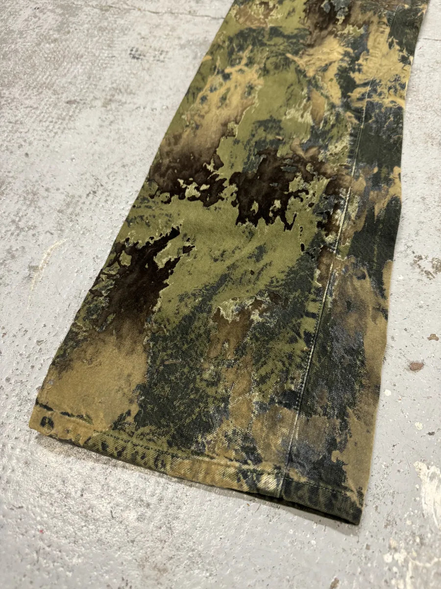 2000s Jean Paul Gaultier Earth Eroded Green Velvet Pants XBAriSq 11