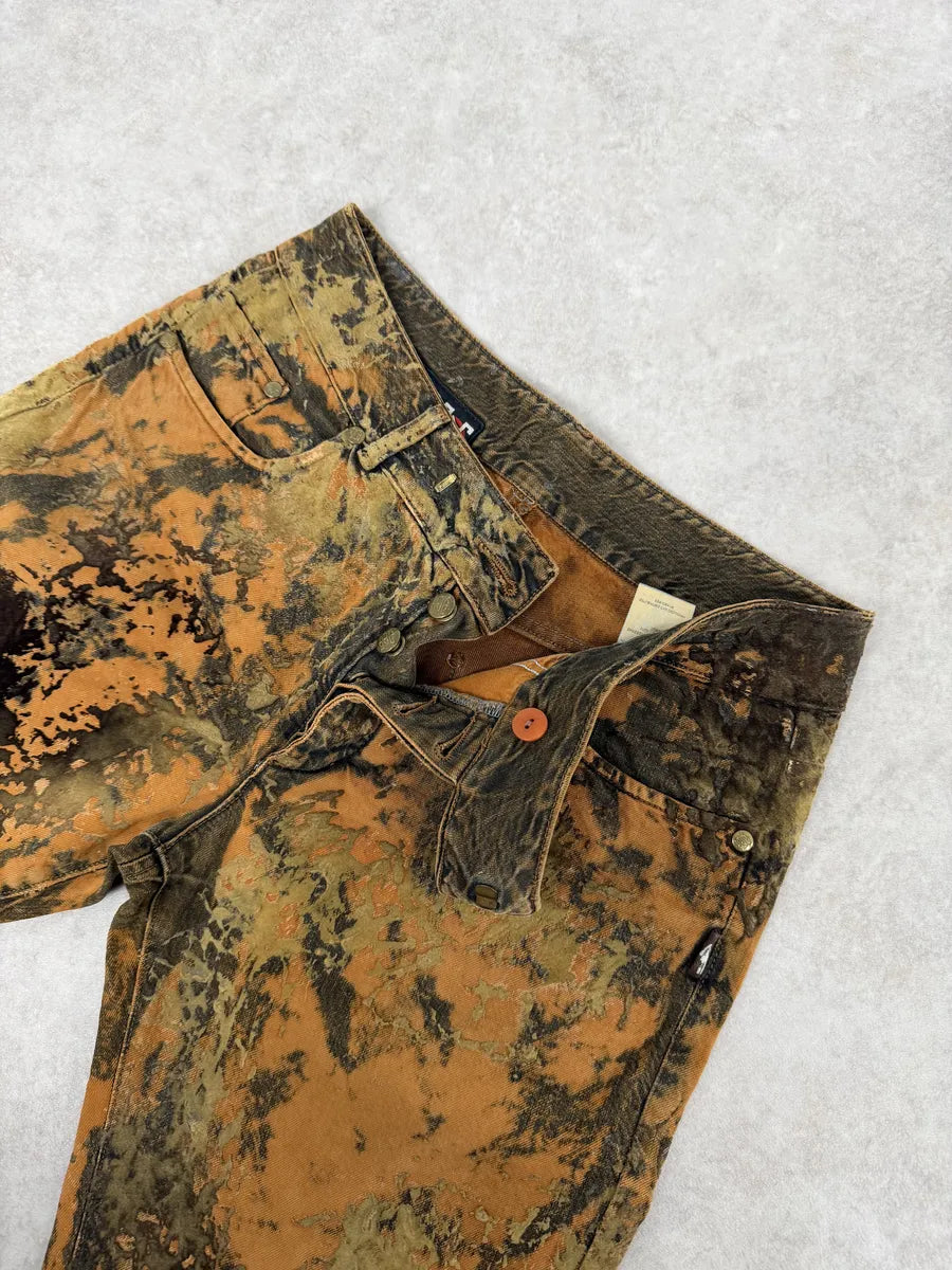 2000s Jean Paul Gaultier Earth Eroded Orange Velvet Pants fVnaAWz 11